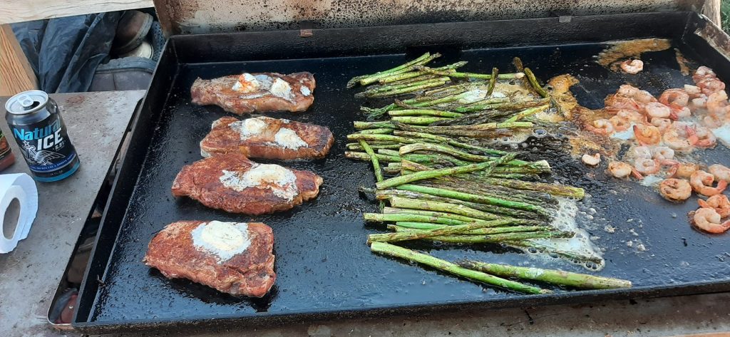 Garlic Butter Ribeye Steak And Shrimp