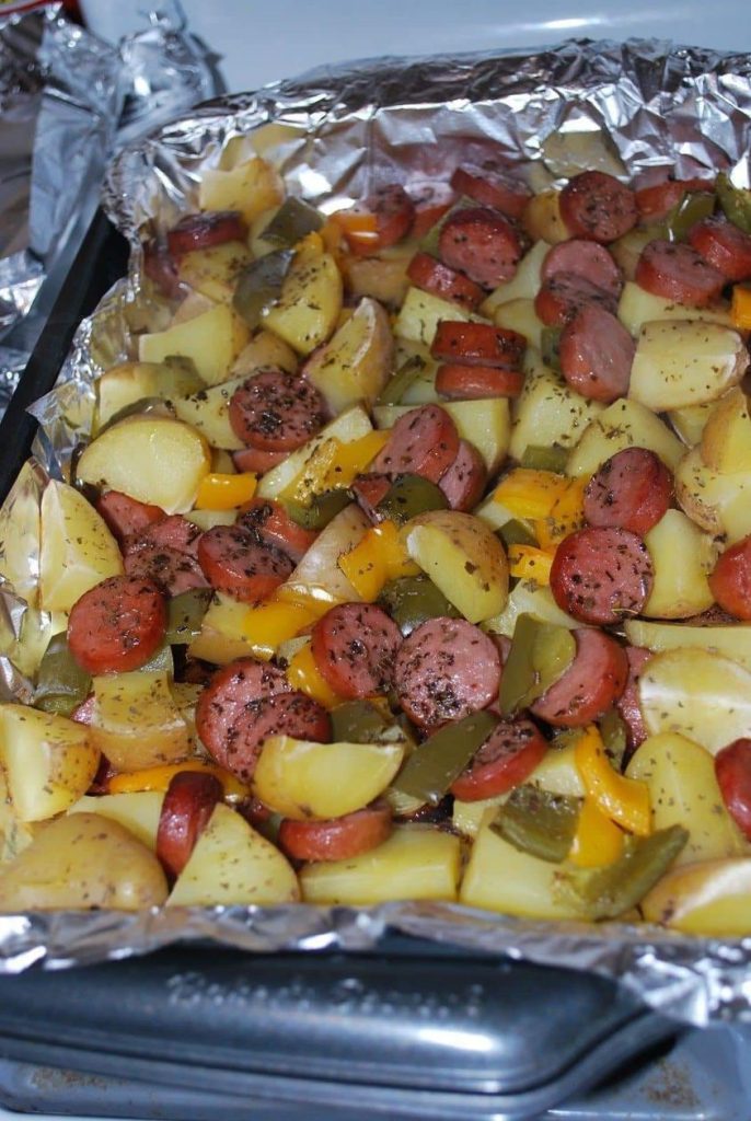Cheese Potato & Smoked Sausage Casserole