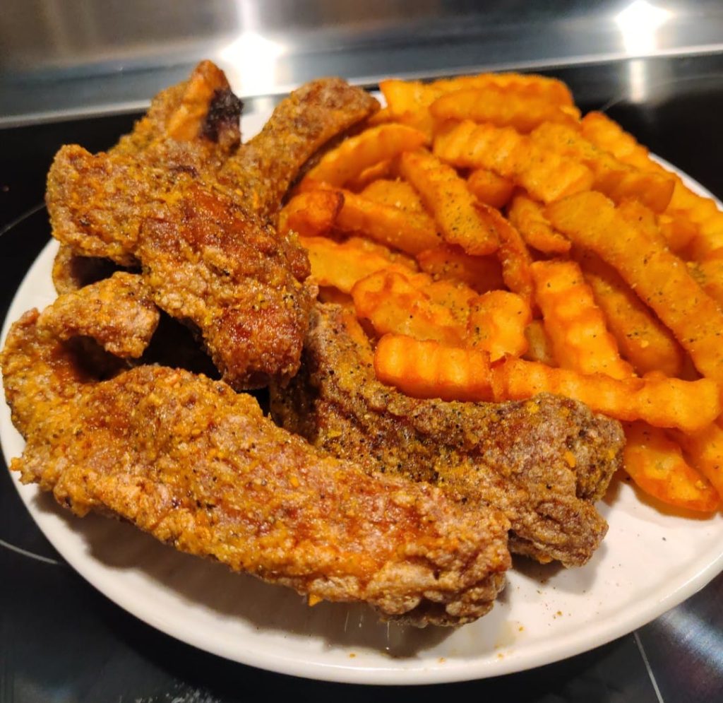 Lemon Pepper Ribs and Fries