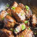 Air Fryer Steak Bites and Mushrooms