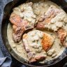 Pork Chops with Mushroom Wine Pan Sauce