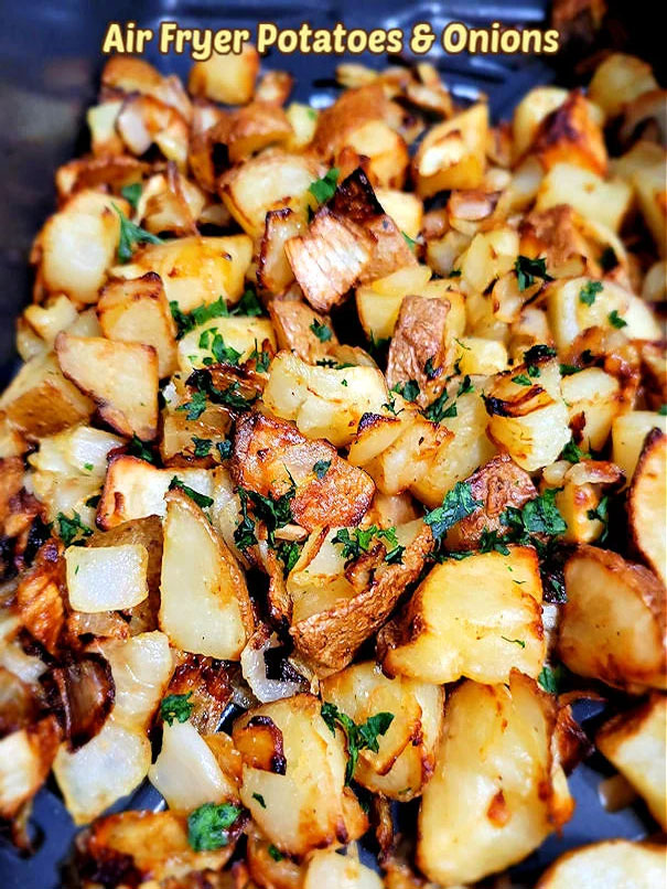 Air Fryer Potatoes and Onions
