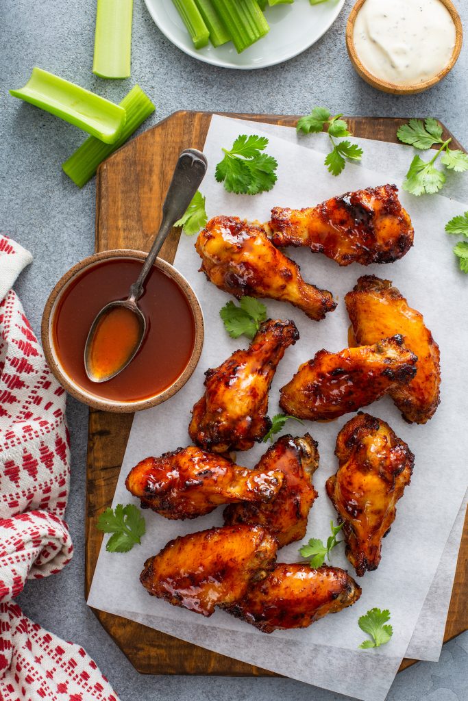 Hot Honey Butter Chicken Wings in the Air Fryer