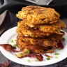 Sweet Potato Fritters with Scallion and Bacon