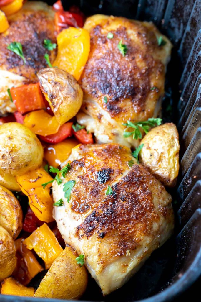 Air Fryer Chicken and Potatoes