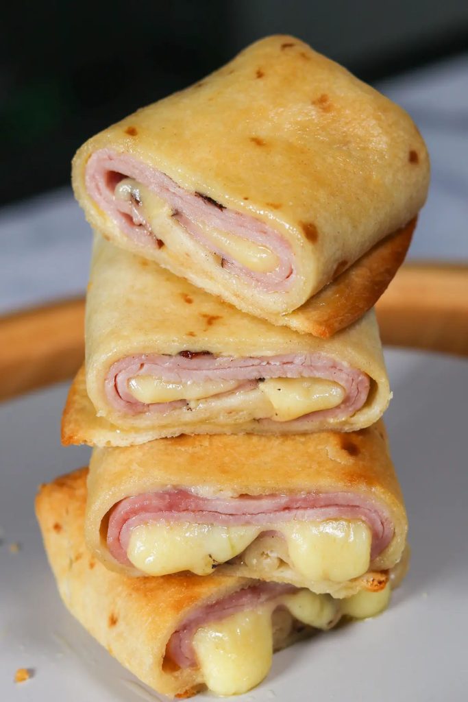 Air Fryer Hot Ham and Cheese Wraps