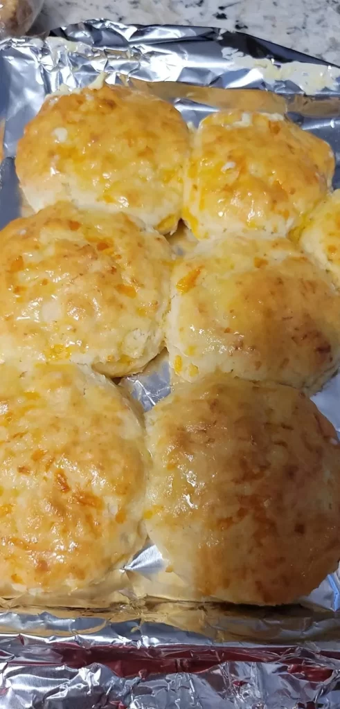 Air Fryer Cheddar Garlic Biscuits