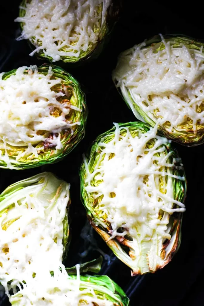 Air fryer Parmesan brussels sprouts