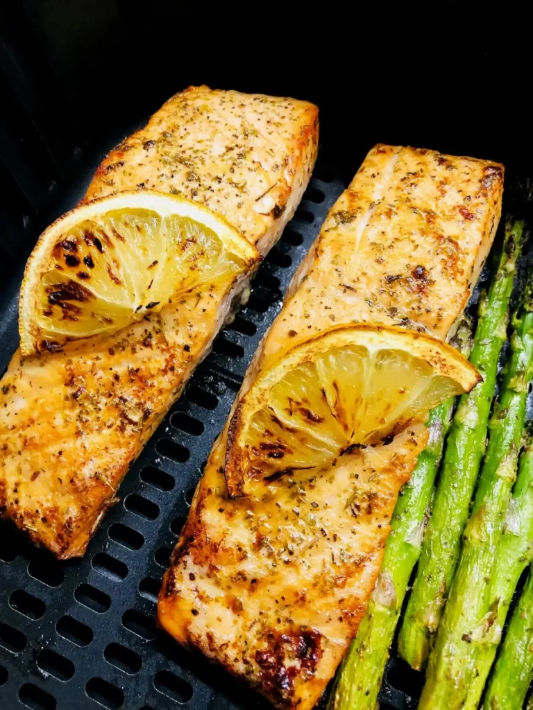 Air Fryer Lemon Garlic Salmon