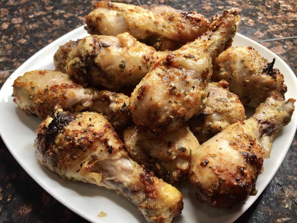 Air Fryer Parmesan Garlic Chicken Drumsticks