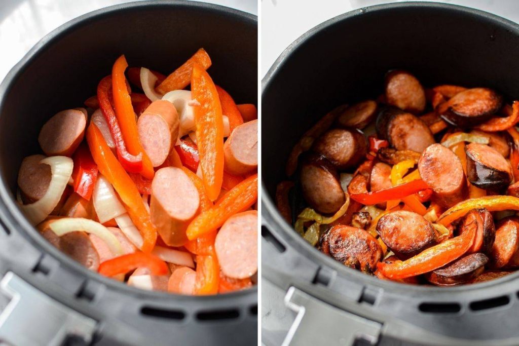 Air Fryer Sausage and Peppers