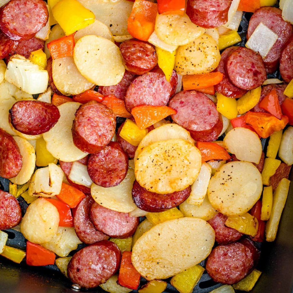 Air Fryer Kielbasa and Potatoes