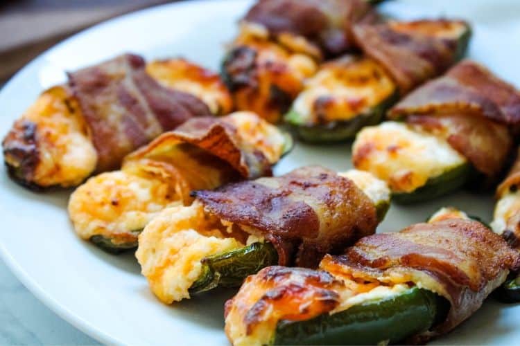 Air Fryer Jalapeno Poppers – Bacon Wrapped