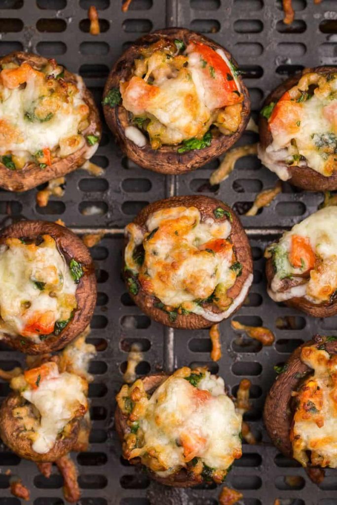 Air Fryer Stuffed Mushrooms