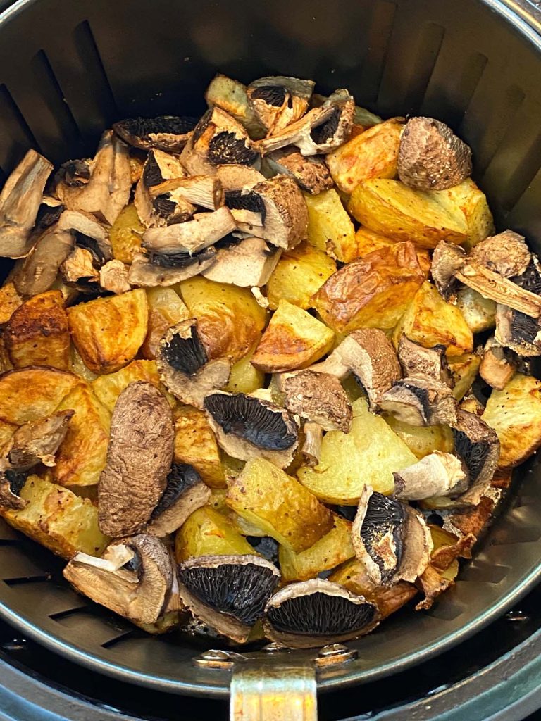 Air Fryer Roasted Potatoes And Mushrooms