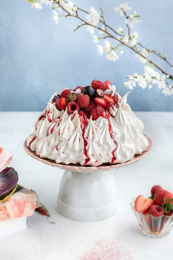 Air Fryer Vanilla Berry Pavlova