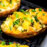 Air Fryer Broccoli Cheese Twice Baked Potato
