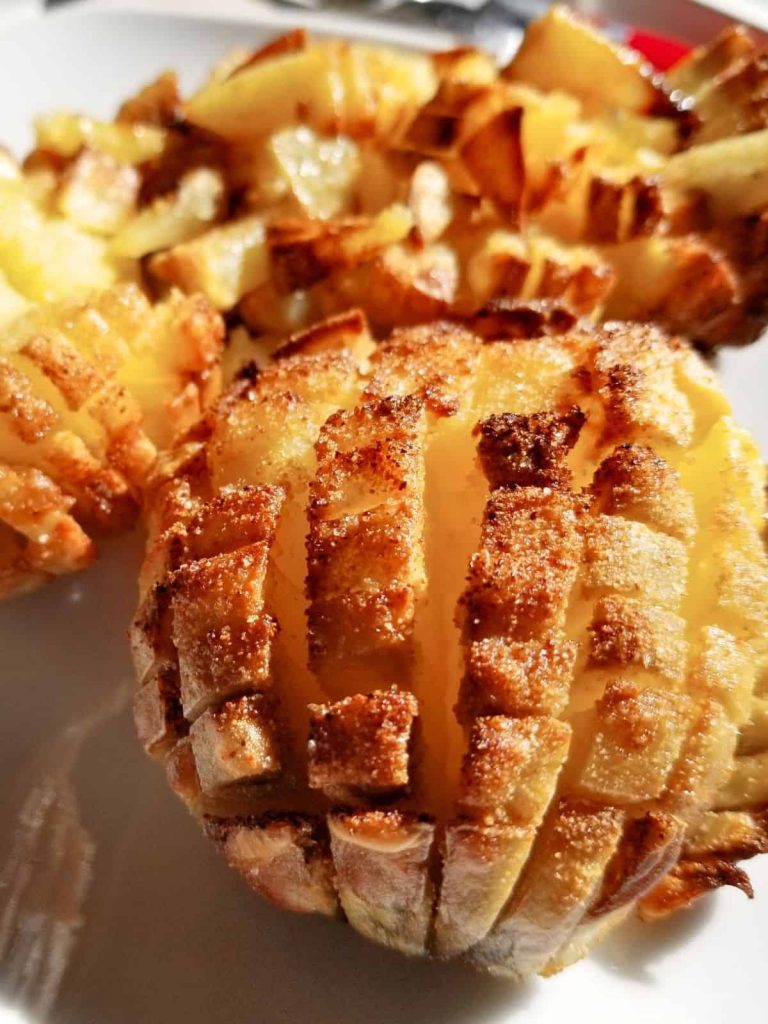 Air Fryer Blooming Baked Potatoes