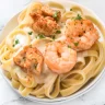 Air Fryer Chicken and Shrimp Alfredo