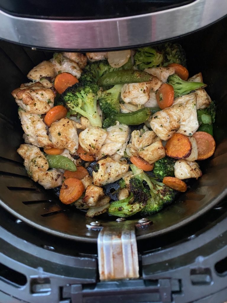 Air Fryer Chicken And Frozen Vegetables