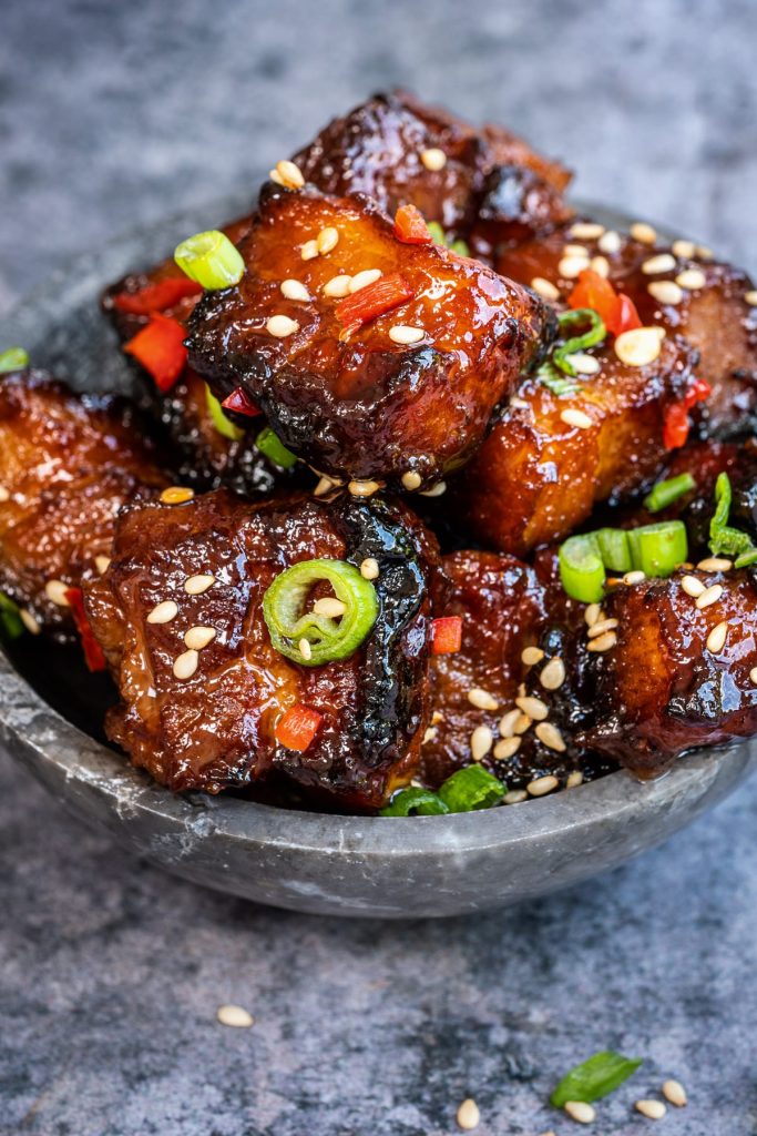 Air Fryer Pork Belly Bites