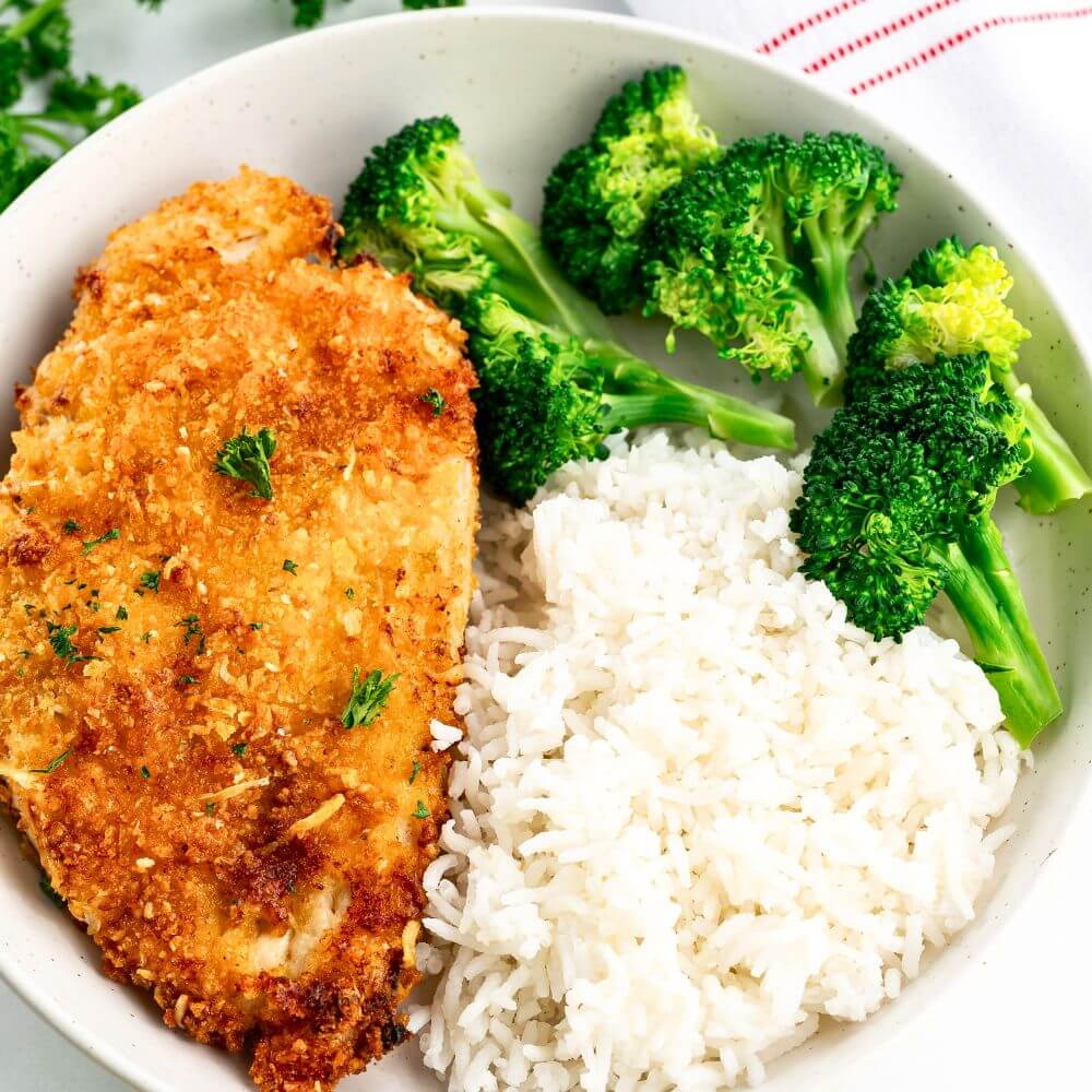 Air Fryer Parmesan Crusted Chicken