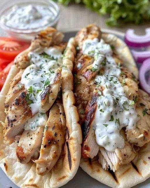Air Fryer Greek Chicken Gyros