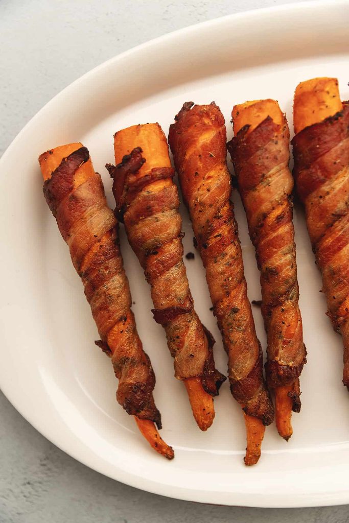 Air Fryer Bacon Wrapped Carrots