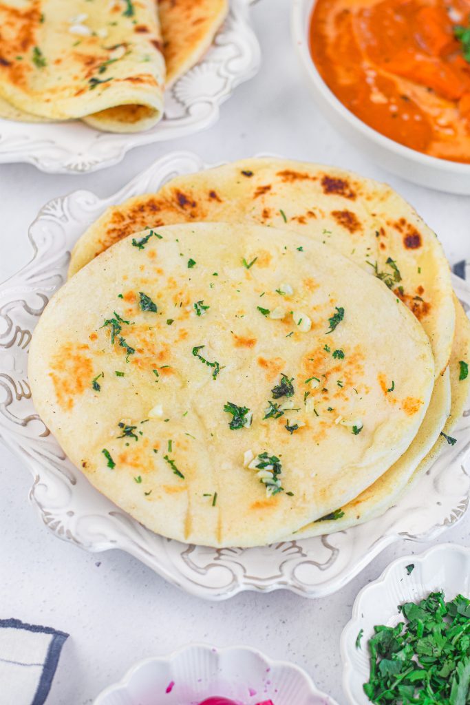 Air fryer garlic naan