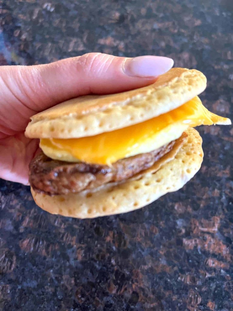Air Fryer Jimmy Dean Maple Griddle Cake Sandwich