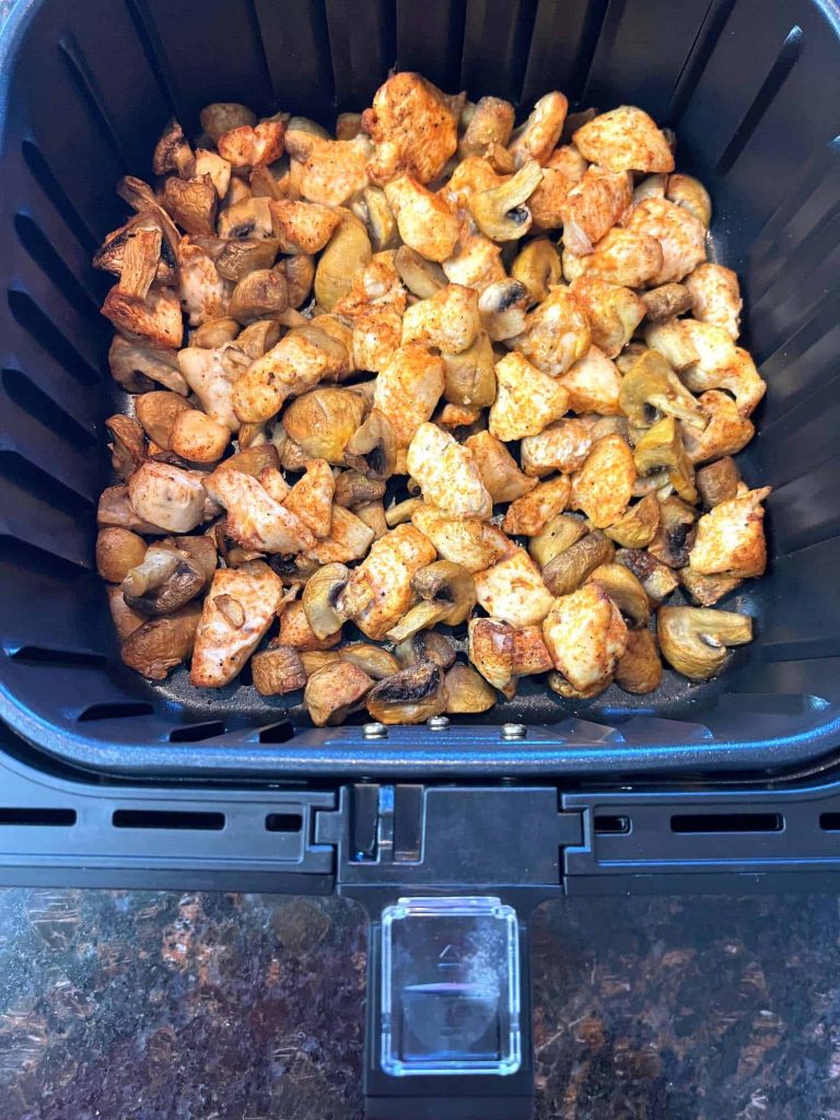 Air Fryer Chicken And Mushrooms