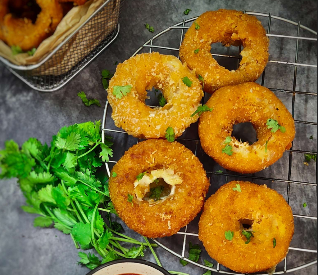 Mozzarella Onion Rings in air fryer
