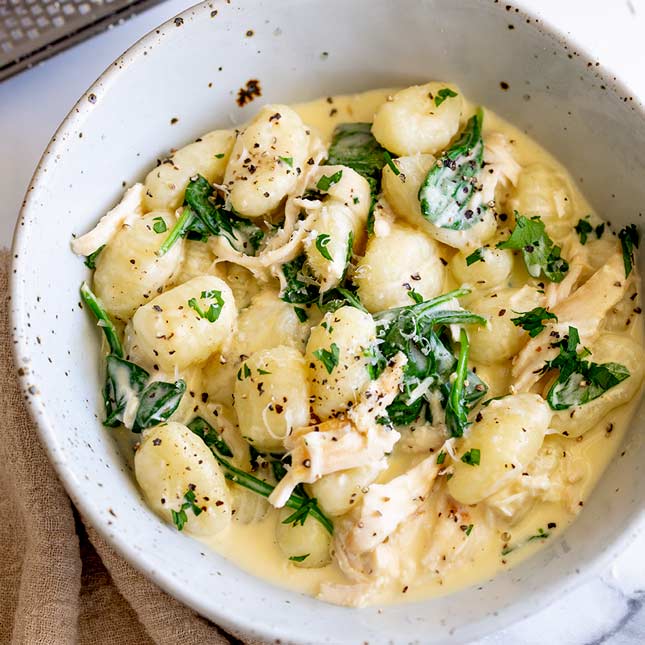 Creamy Spinach Chicken Gnocchi