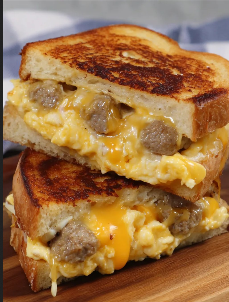 Breakfast Grilled Cheese Eggs