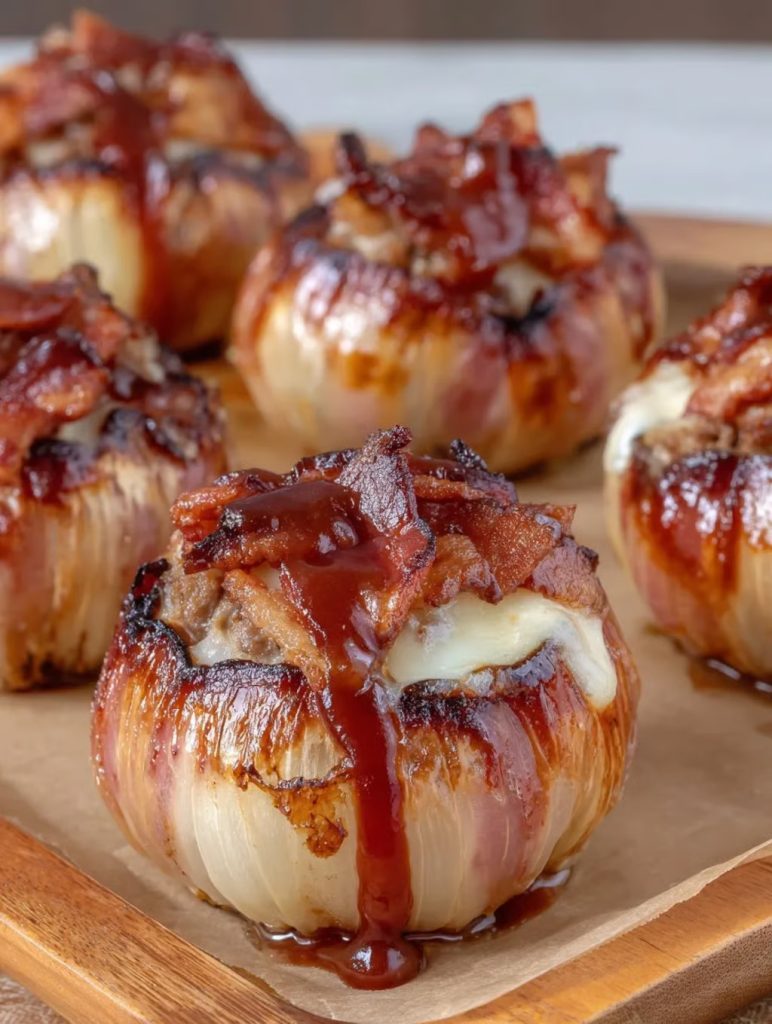 Air Fryer Bacon Onion Bombs
