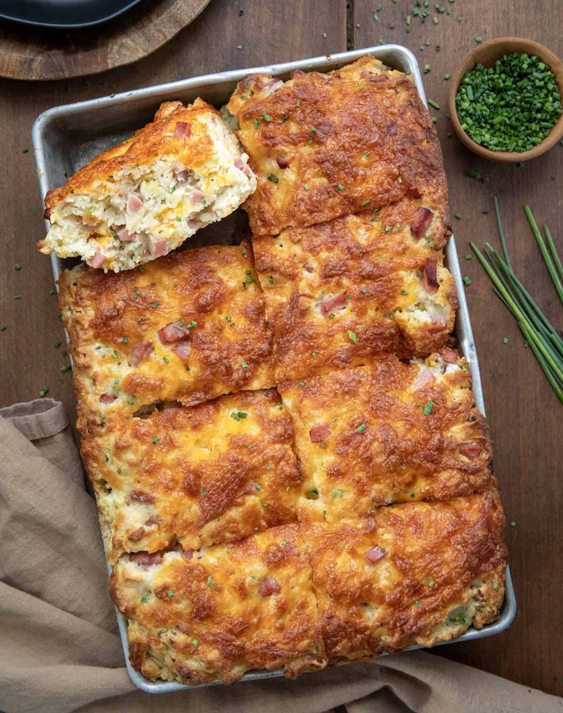 Ham and Cheese Butter Swim Biscuits