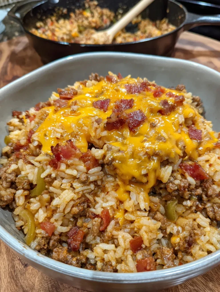 Bacon Cheeseburger Rice