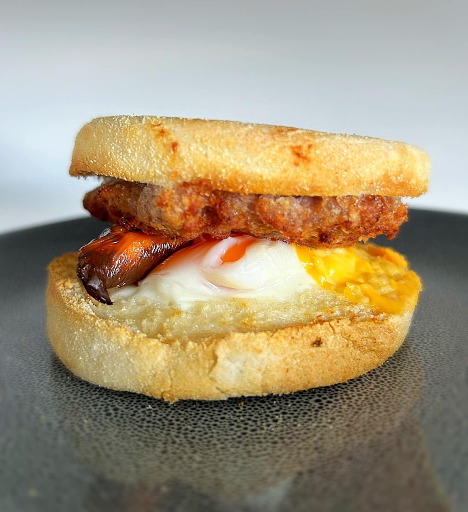 Air fryer Sausage and egg muffin