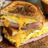 Egg and Ham Breakfast Sandwich