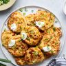Garlic Parmesan Air Fryer Mashed Potato Cakes