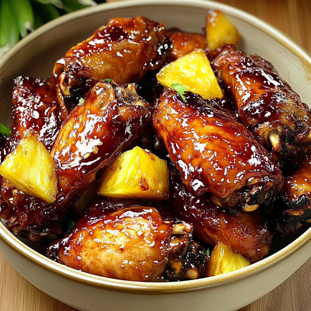 Air Fryer Brown Sugar Pineapple Wings
