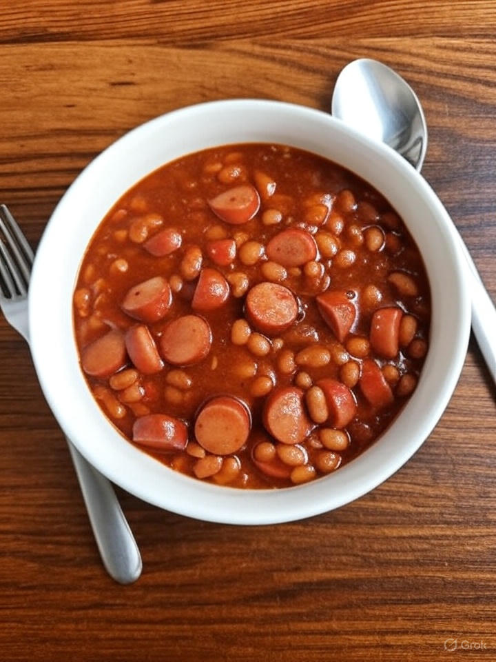 Air Fryer Franks and Beans
