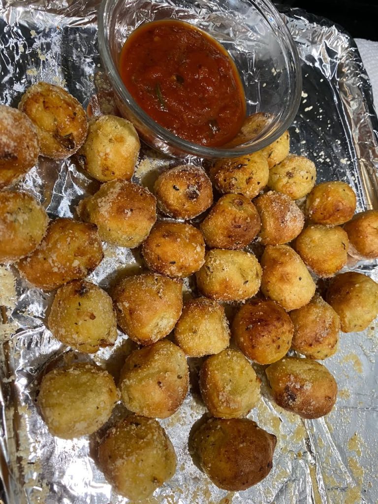 Air Fryer Alfredo Stuffed Gnocchi