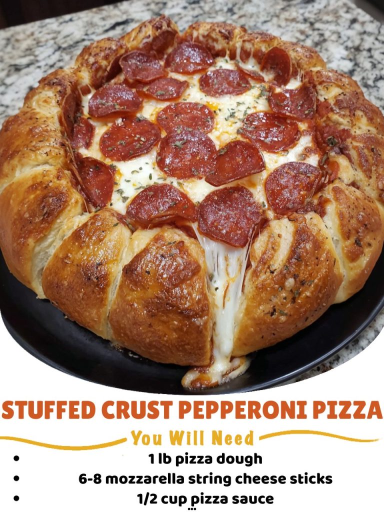 Air Fryer Stuffed Crust Pepperoni Pizza