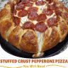 Air Fryer Stuffed Crust Pepperoni Pizza