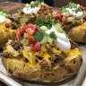 Air Fryer Taco Stuffed Baked Potatoes