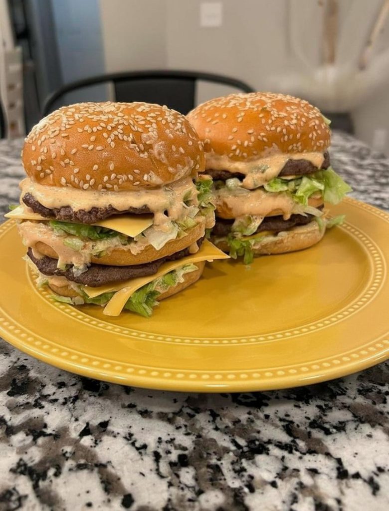 Air Fryer Double Cheeseburger