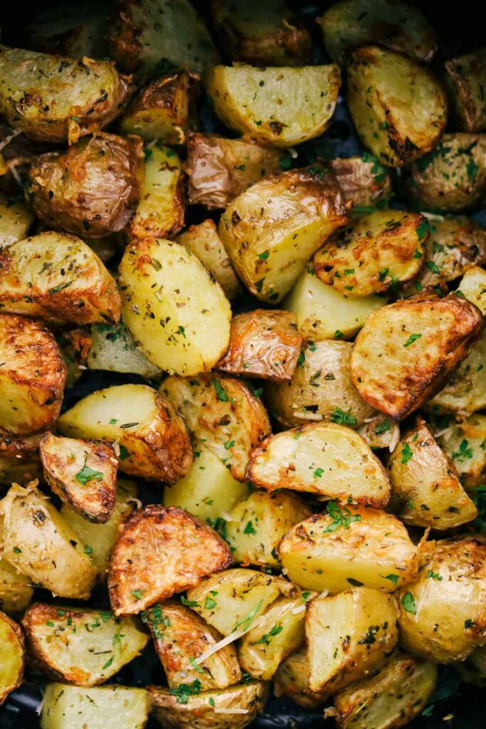 Air Fryer Garlic Herb Potatoes