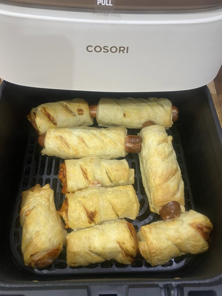 Air Fryer Sausages in Puff Pastry