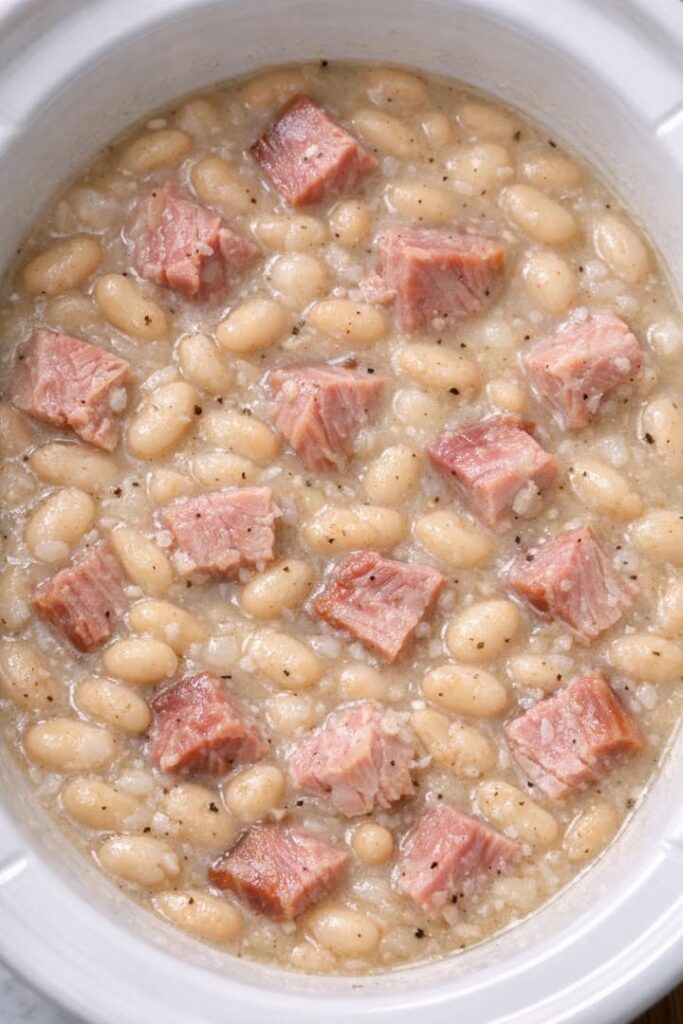 Slow Cooker Ham and Beans
